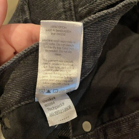 Pacsun Dad Jeans Distressed Black Button‎ Fly 100% Cotton Waist 25” High Rise - Picture 6 of 6